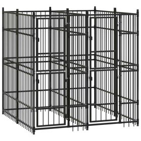 Outdoor Dog Kennel Steel 39.7 ftÂ²