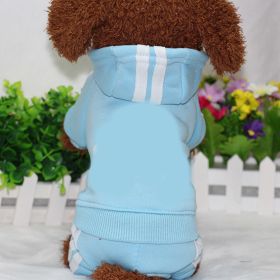 Pet four-legged clothes (Color: light blue, size: l)